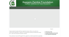 Desktop Screenshot of keeperszambia.org