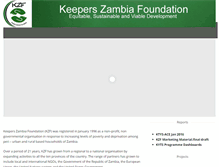 Tablet Screenshot of keeperszambia.org